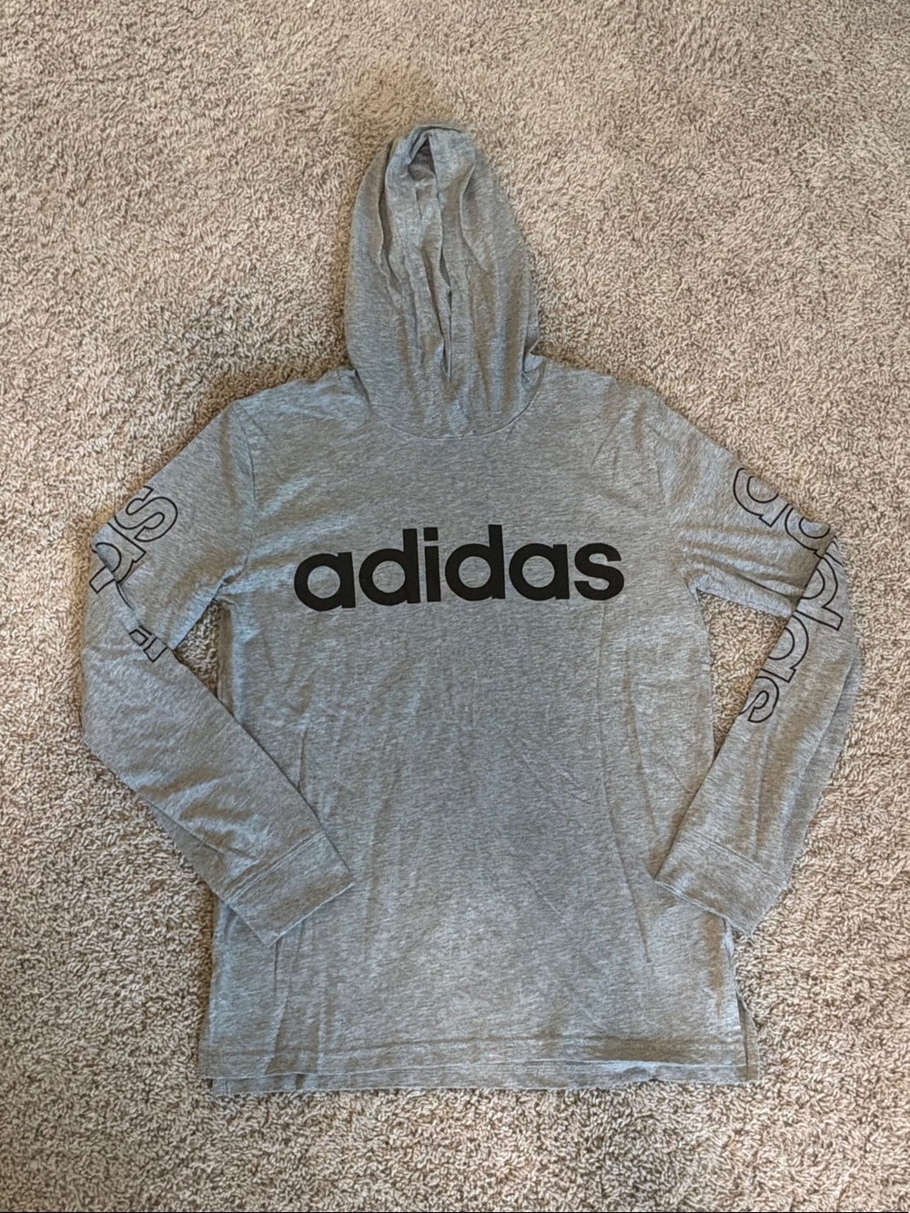 Grey Adidas Hooded Shirt